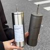 Stainless Steel Coffee Mug 16oz Portable Insulated with Straw for Outdoor Adventures and Travel