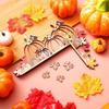 Fall Pumpkin Door Topper 10 x 10 Autumn Door Frame Corner Decor Thanksgiving Wood Pumpkin Signs Wall Decor for Kitchen Cabinet Window Corner Home