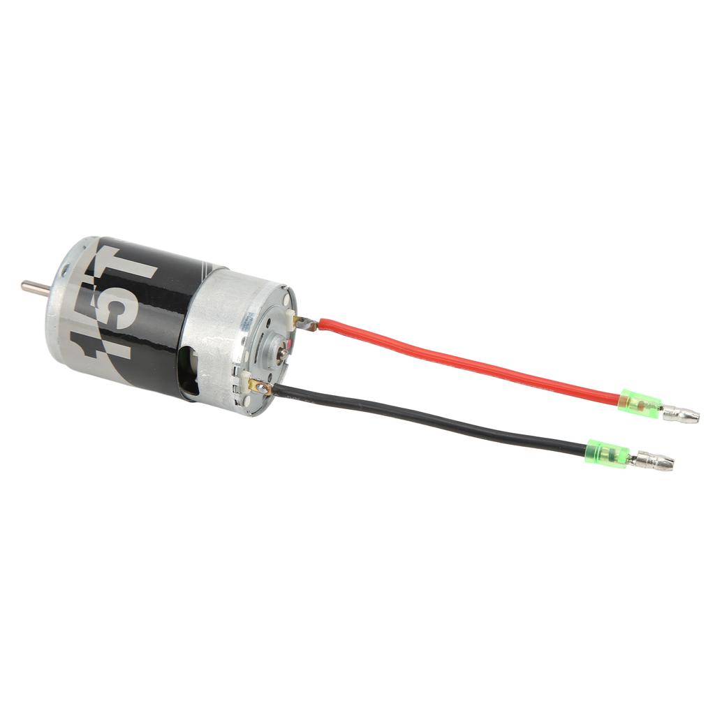550 Brush Motor 20000 RPM Large Torsion Two Way Bearing Silver 15T Brush Motor for 110 Climbing Car