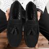 Fashion Leather Shoes for Men Slip On Driving Shoes Casual Penny Tassel Loafers Moccasins Shoes Luxury Leather Man Flats Mocassin Shoes