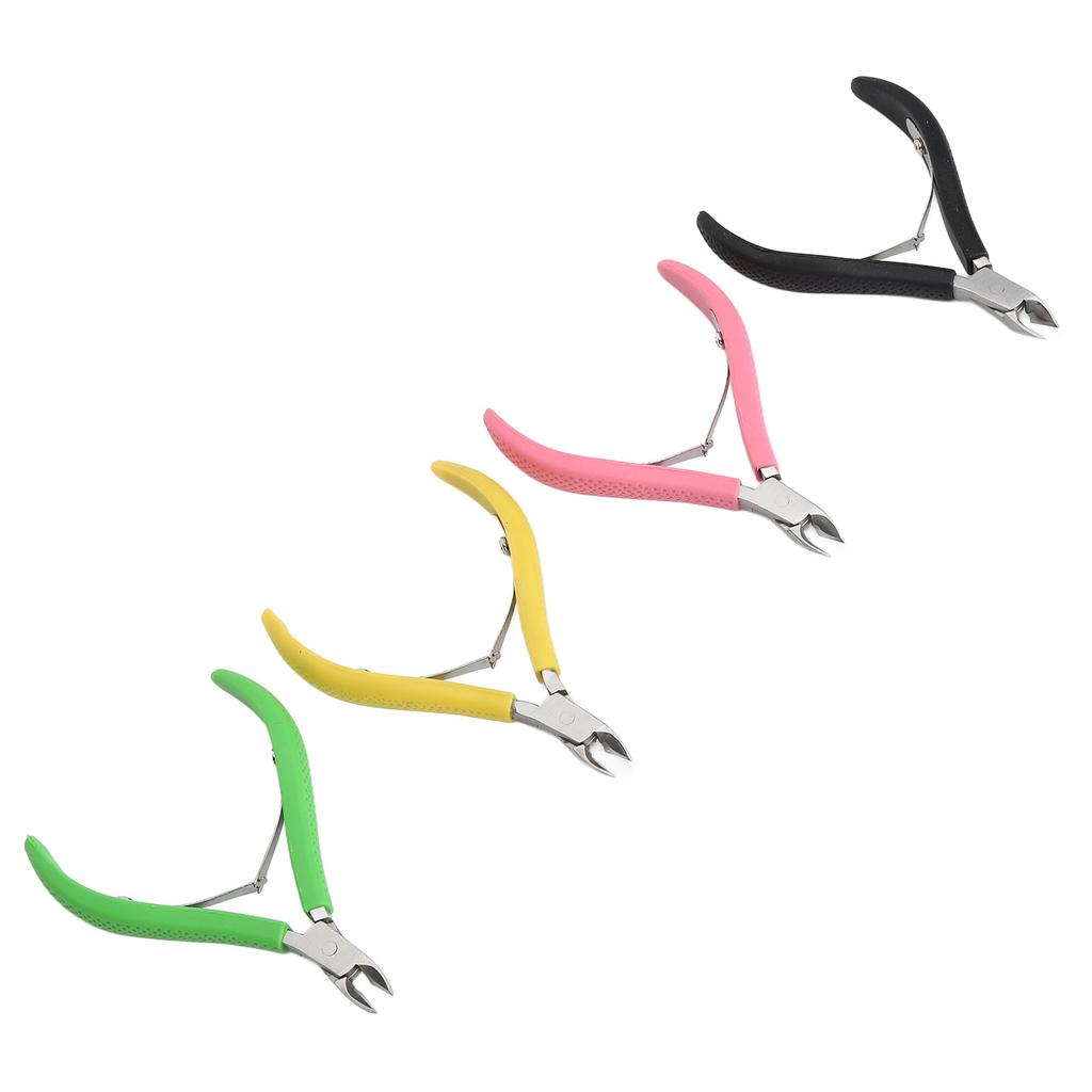 Кусачки для ногтей, триммер, нержавеющая сталь, 4 цвета, нескользящая силиконовая ручка, средство для удаления омертвевшей кожи