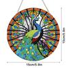 2Pcs Animal Theme 2D Flat DIY Hanging Diamond Art Kits Rhinestone Diamond Art Window Pendants Window Hanging Art for Home Decor