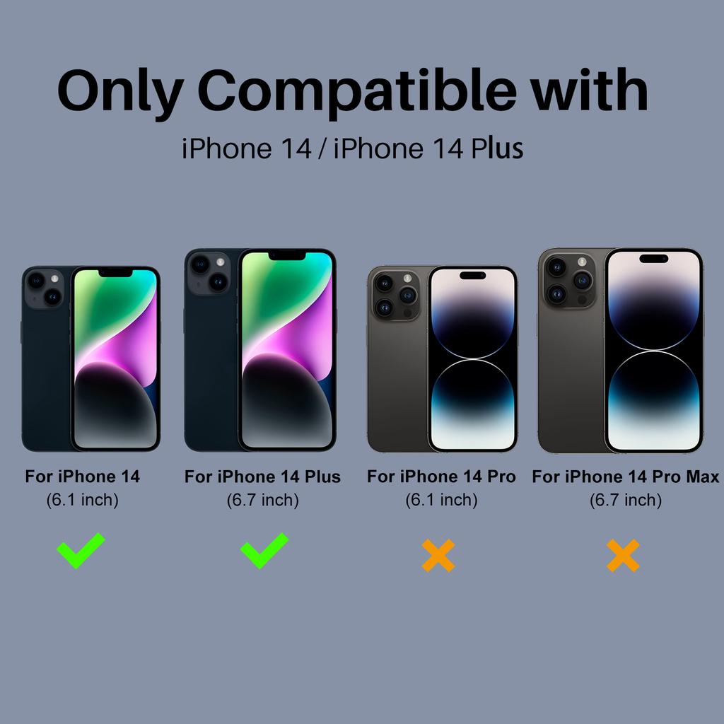 NORTHJO 2Pcs For iPhone 14/14 Plus Tempered Glass Camera Lens Protector Clear 3D Integrated Full Coverage