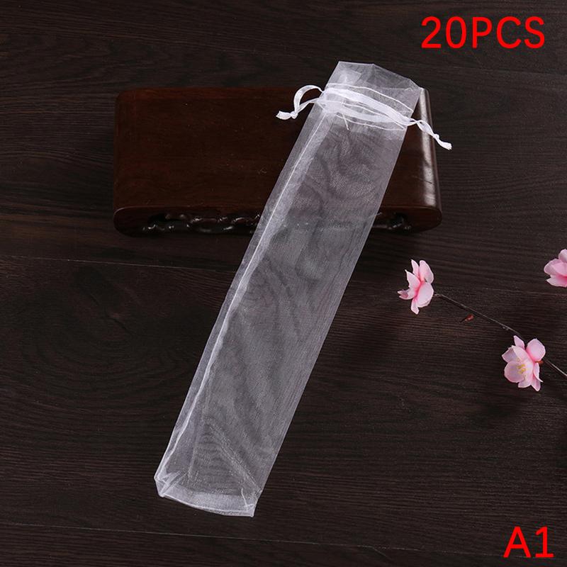 20 шт. складной веерный мешочек из органзы с завязками, складной карманный веерный мешочек для наружной свадебной вечеринки, подарочные пакеты