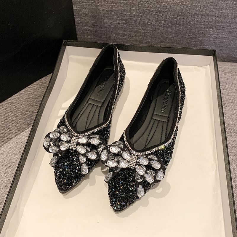 Women Flats 2024 New Water Diamond Rivet Ballet Mary Jane Shoes Sneakers Women Comfortable Ballet Shoes for Women Lolita Shoes