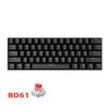 Горячая Распродажа 61 Клавиша USB Type-C RGB Подсветка Механическая Игровая Клавиатура для Ноутбука Игроков с Синими Свитчами BD61