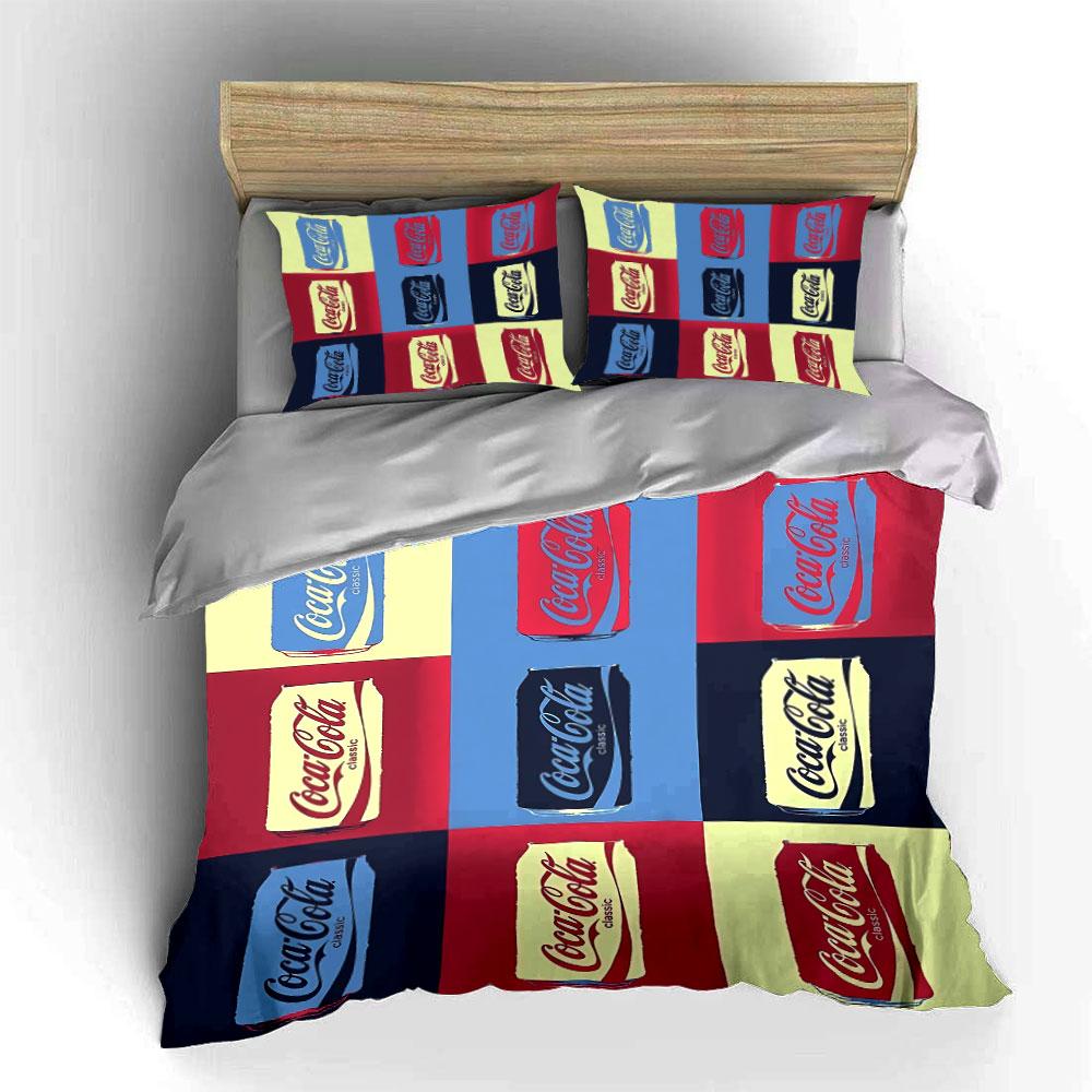 Pop Art Soda Can Design Bedding Duvet Cover Set Duvet Cover Pillowcases (1*Duvet Cover 2*Pillowcases, without duvet insert)