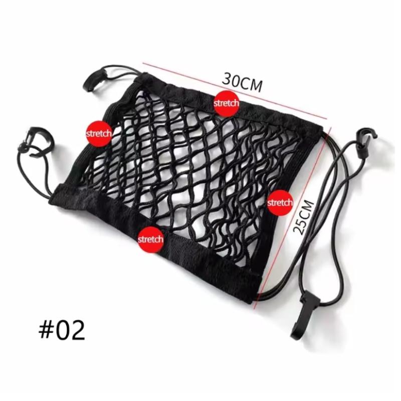 Car Elastic Storage Net Bag Between Seats Auto Interior Organizer Car Divider Pet Barrier Universal Stretchable Mesh Bag