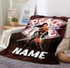 Custom Name Peace Love Flannel Blanket Throw Blanket Soft Warm Sofa Bed home Decor Unique Gift