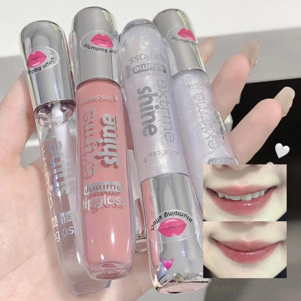 Блеск для губ, зеркальная водная глянцевая глазурь для губ, стойкая жидкая губная помада, прозрачный блестящий праймер, сияющее масло для губ цвета морской волны