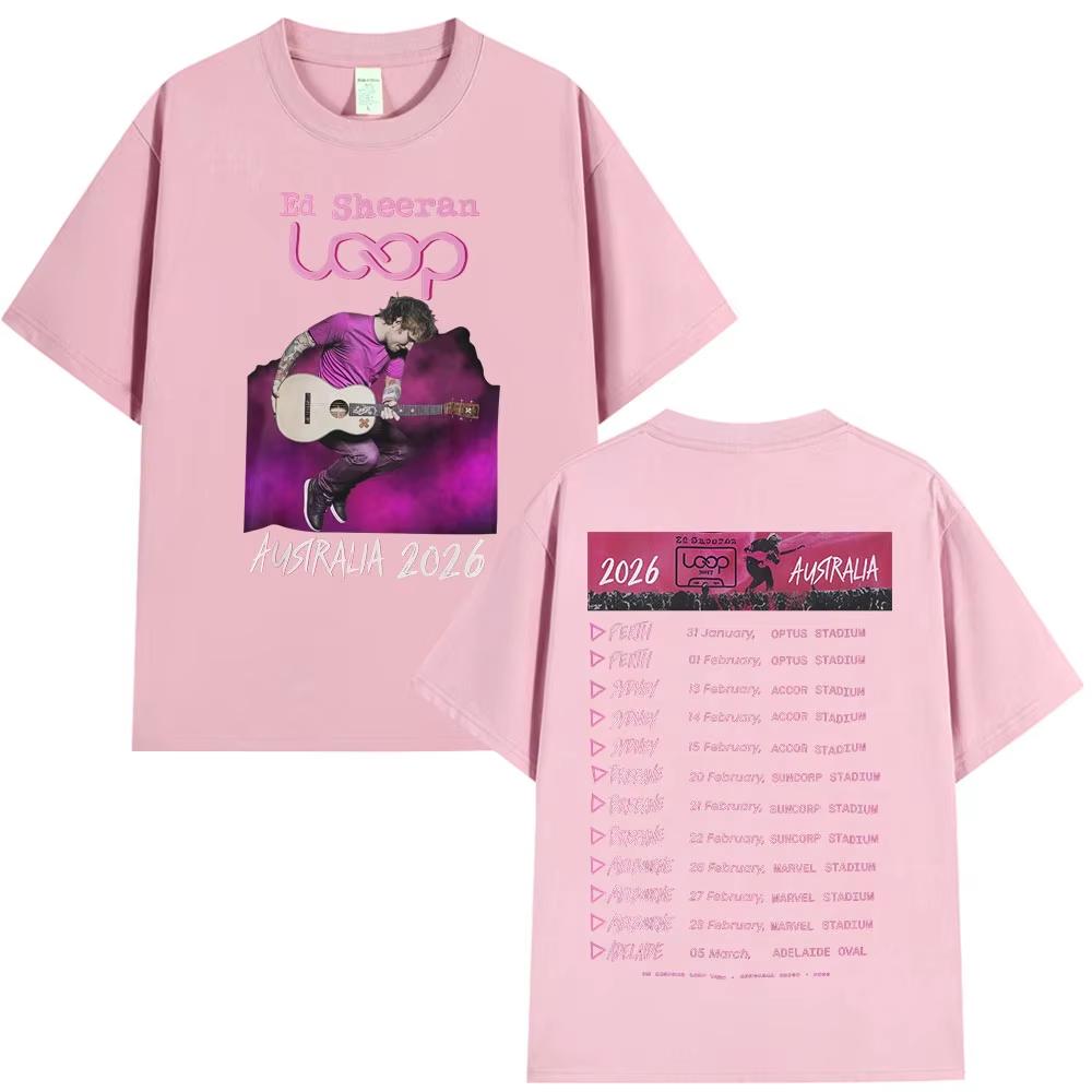 Ed Sheeran Loop Tour 2026 Unisex Unisex Tshirt Hip Hop Oversized Unisex T Shirt Streetwear Cotton New Retro Short Sleeves Classic