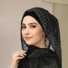 Shinny Rhinestone Chiffon Hijab Long Scarf Islam Hijabs Women's Turbans Head Wrap Sparkly Scarf Fashion Accessory 175*70CM