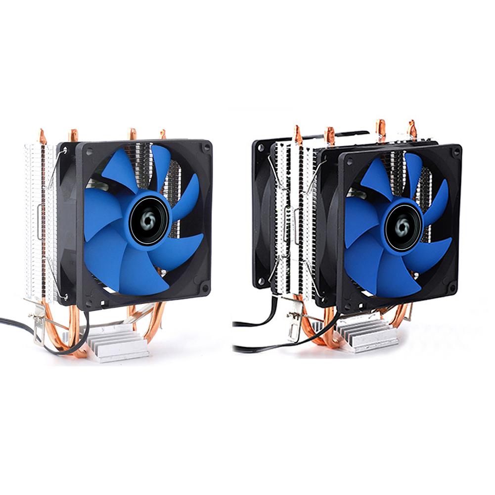 2 Тепловые трубки Кулер для ЦП для Intel LGA 775/1155 X58 X79 Радиатор Вентилятор для охлаждения ПК