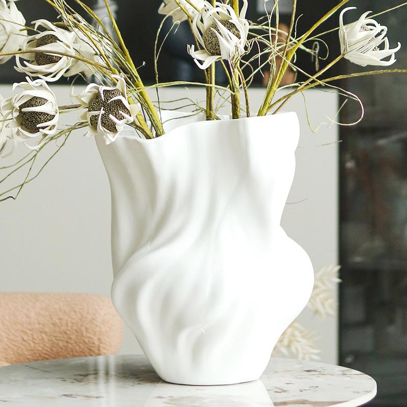 Китайский стиль ваби-саби, абстрактный дзен, нестандартная ваза, гостиная, витые цветочные орнаменты, модель отеля, украшения для комнаты