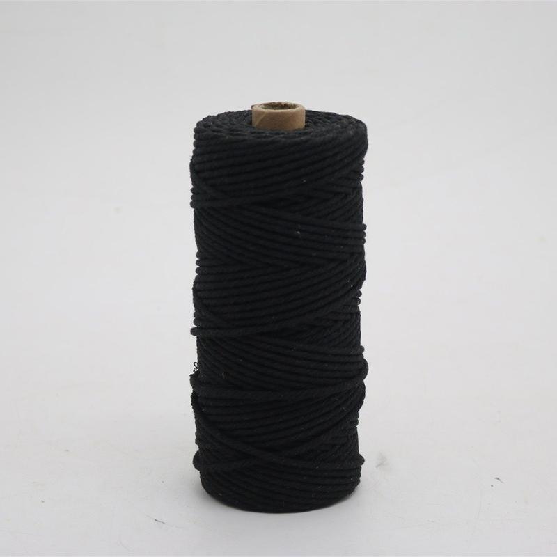 Шнур 3мм 100м Натуральный Хлопковый Шнур 4-прядный Витой Хлопковый Шнур для Настенного Декора, Рукоделия, Вязания, Бохо, Домашнего Декора для Свадьбы