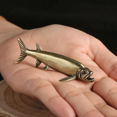 Латунный Меч Стрельба Рыбой Доисторические Морские Существа Украшение Ископаемое Металлические Фигурки Старинная Медь Рыба Домашний Декор