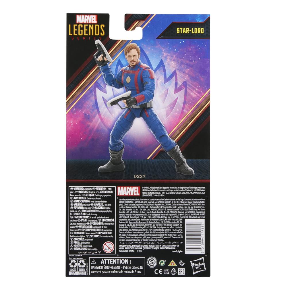 Hasbro MARVEL Marvel Legends Series Guardians of the Galaxy, размер 6 дюймов, для детей от 4 лет и старше F6602 Оригинальный продукт Star-Lord, Vol.3 (15 см)