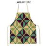 Geometry Stripe Triangles Pattern Kitchen Apron for Women Linen Bibs House Cleaning Pinafore Home Cooking Apron Accessories