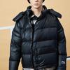 Li Ning теплая свободная куртка-пуховик со съемным капюшоном для мужчин, черная AYMQ177-2