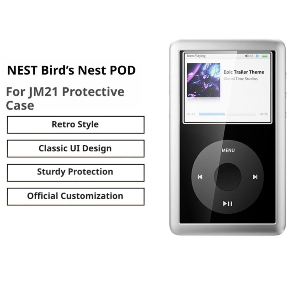 Full‑Body Protective Case For FiiO JM21 Nest Pod Portable HIFI Player Anti‑Drop Cover With Screen Protector & Screw‑Fixed