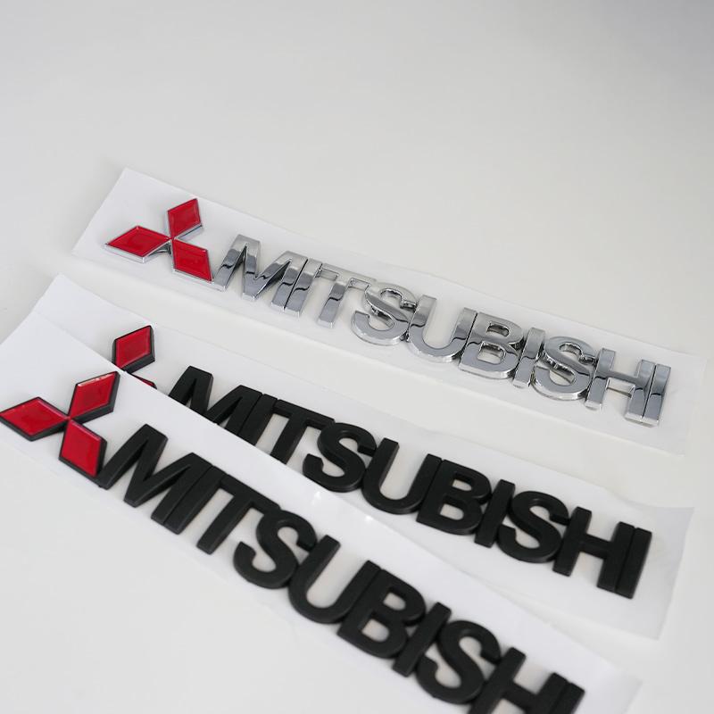 Car  3D Aluminum Badge Car Styling Body Car Side Fender Decorative Sticker For MITSUBISHI Lancer EX Competition Outlander ASX