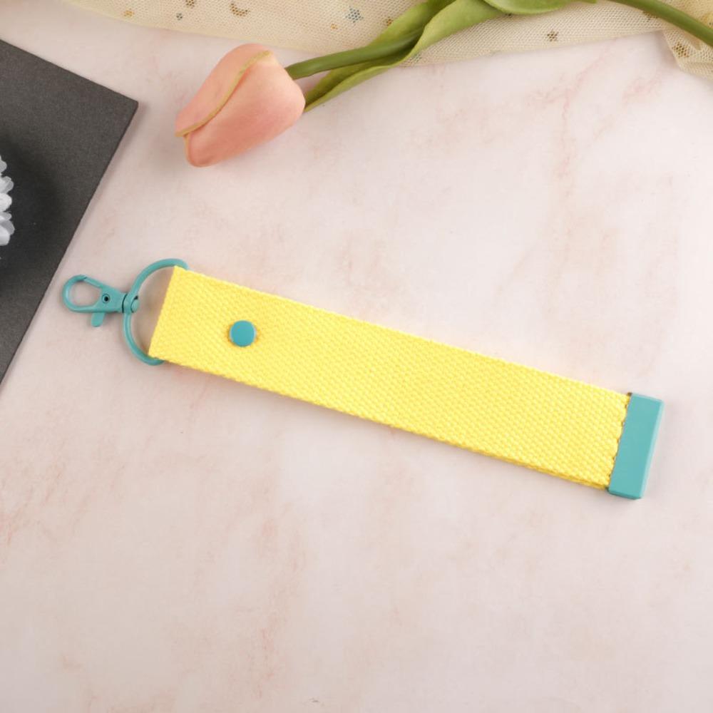 Простой брелок-шнурок, универсальный, сделай сам, холщовый ремешок, держатель для ключей, брелок из ленты, веревка, вышитое имя