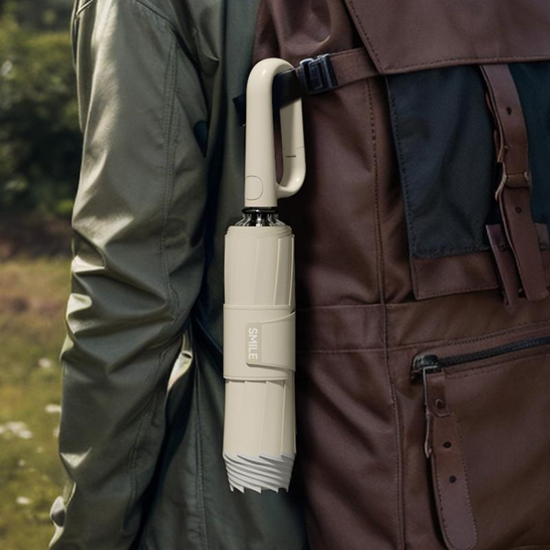 Обратный автоматический зонт с кольцевой пряжкой, устойчивый к шторму, утолщенный и усиленный ночной светоотражающий складной зонт