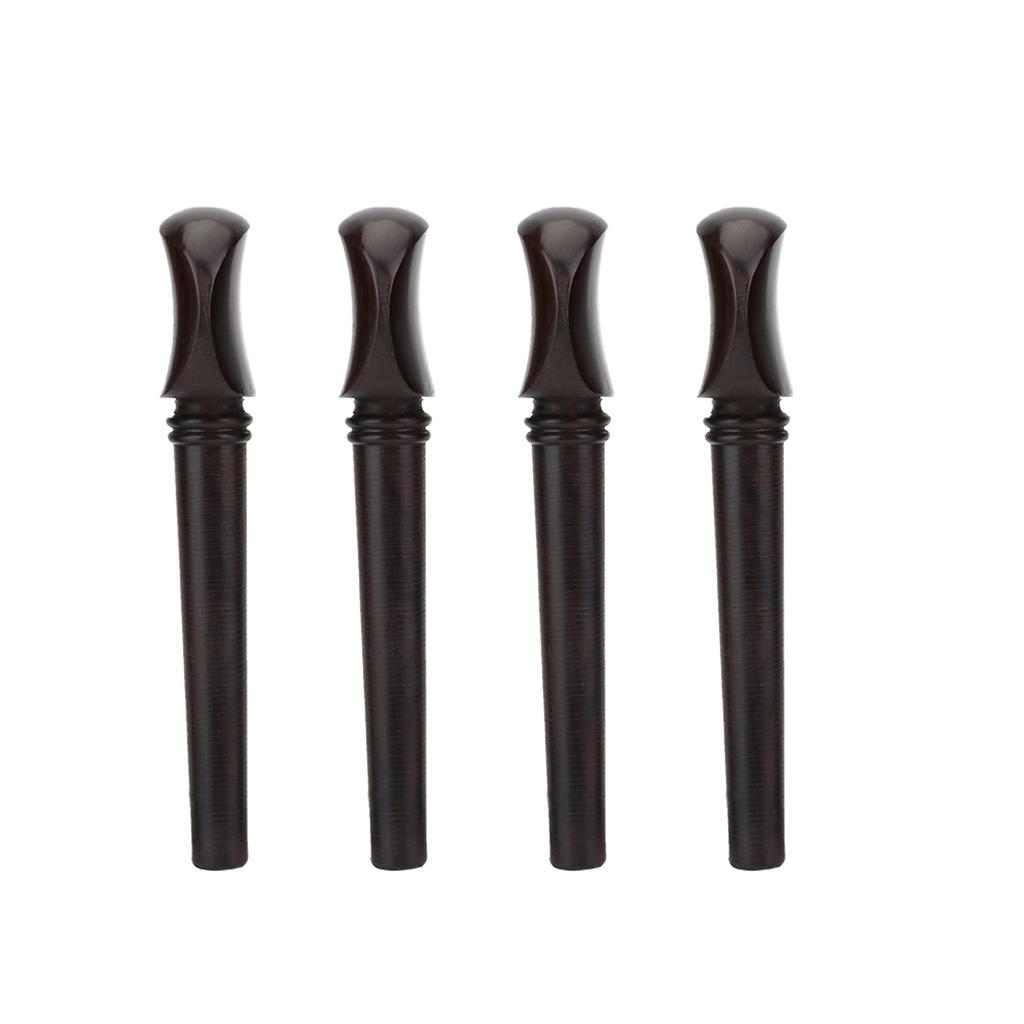 4pcs Ebony Wood Cello Pegs Tuning Accessories No Hole Musical Instruments Parts for 4 4 Cello
