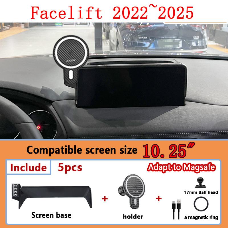 LHD For Mazda CX-5 KF MK2 2017~2025 Car Phone Holder Rotating GPS Navigation Screen Mobile Mount Bracket Stand Auto Accessories