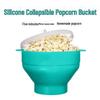 Складная термостойкая силиконовая миска для попкорна для микроволновых печей