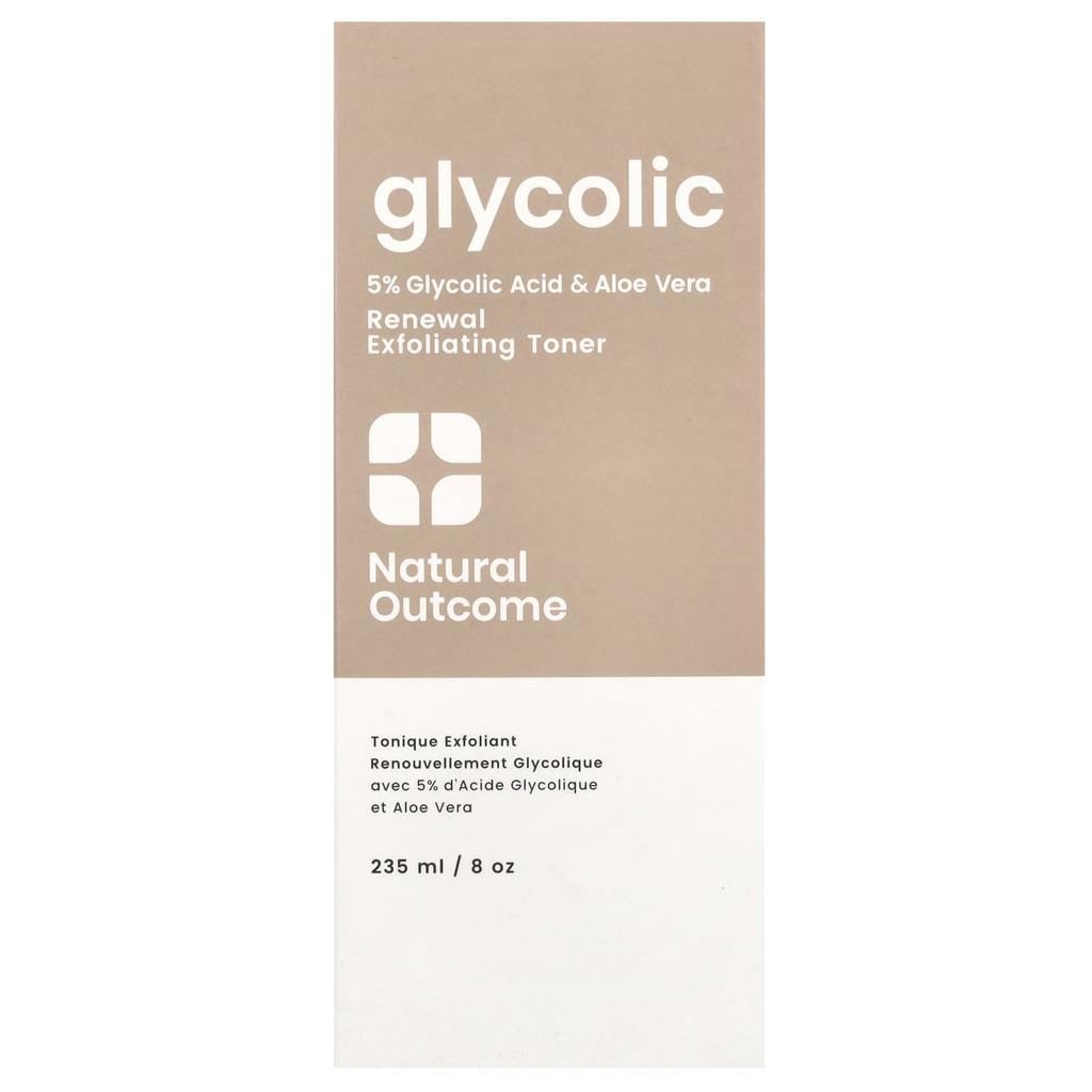 Natural Outcome, Glycolic, обновляющий отшелушивающий тоник, без отдушек, 235 мл (8 унций)