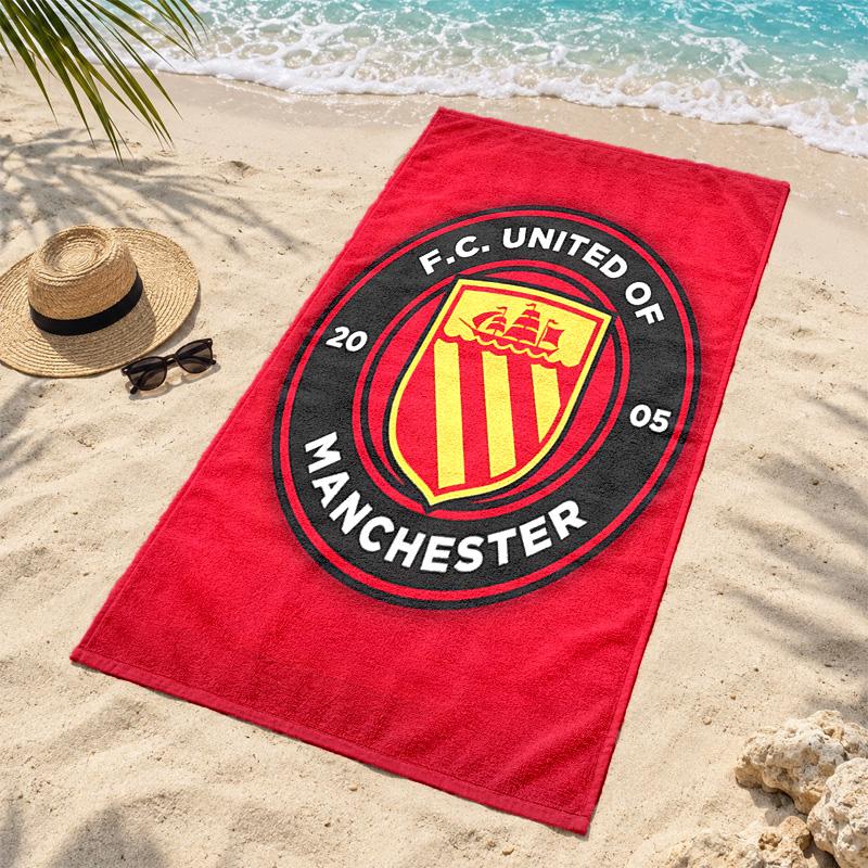 FC Manchester Microfiber Beach Towel Quick Dry Sand Free Lightweight Beach Towels for Travel Swimming Camping