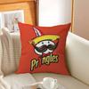 Классическая закуска ЛОГО P-Pringles Наволочки Мультяшная Декоративная для Дивана Домашняя Двусторонняя Печать Короткий Плюш Милая Наволочка