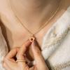 Изысканное серебряное ожерелье S925 в форме сердца с матовой отделкой и подвеской с камнем падпараджа для женщин