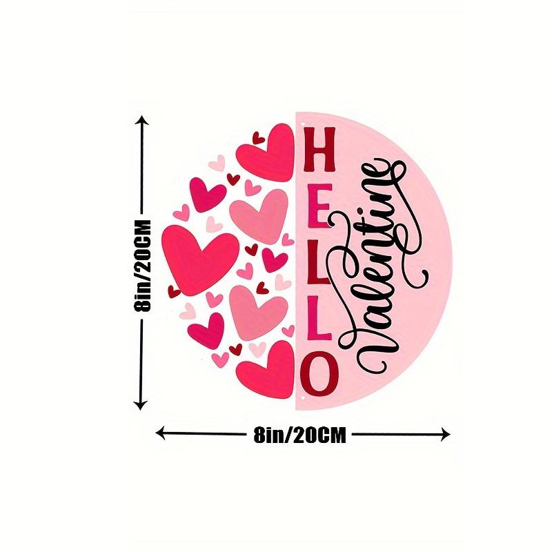 1 шт. Современная деревянная табличка на дверь с надписью «С Днем святого Валентина» — многофункциональный праздничный настенный декор с акцентами в виде сердца для использования дома и на улице