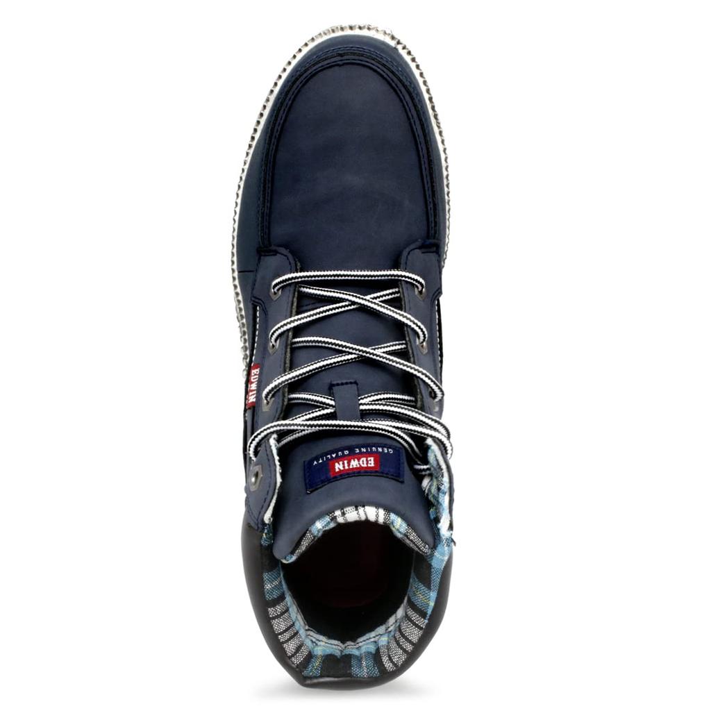 EDWIN Safety Wide Steel Toe Work Esm101 Size Men's High-Top Shoes, Sneakers, Lightweight, Shock-Absorbing, Non-Slip, Rubber-Resin Sole, Cap, Lace-Up,