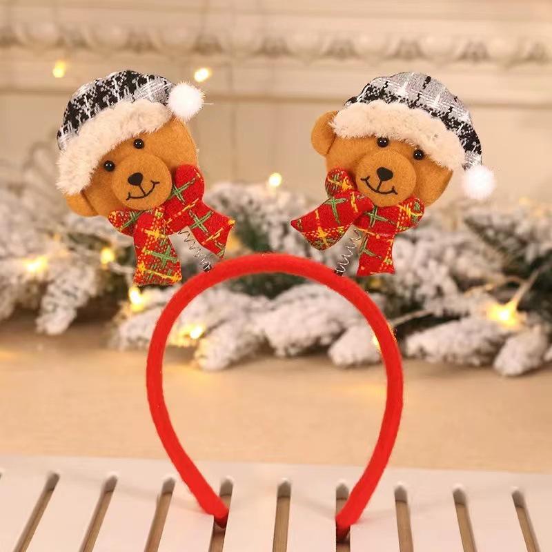 Рождественские повязки на голову для детей, повязка на голову Санта-Лось, детские аксессуары для волос Noel Navidad 2023