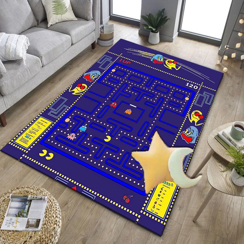 Pac game Adventure Office Rug Chair Mat, Game Carpet, Suitable for Front Door, Bedroom, Living Room, Desk, Holiday Gift