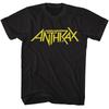 Черная удлиненная футболка с логотипом Anthrax, унисекс