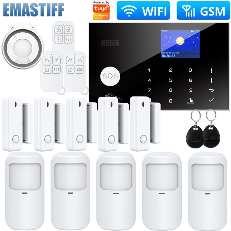 Tuya Умная двухсетевая GSM WiFi противоугонная охранная сигнализация для домашних дверей и окон