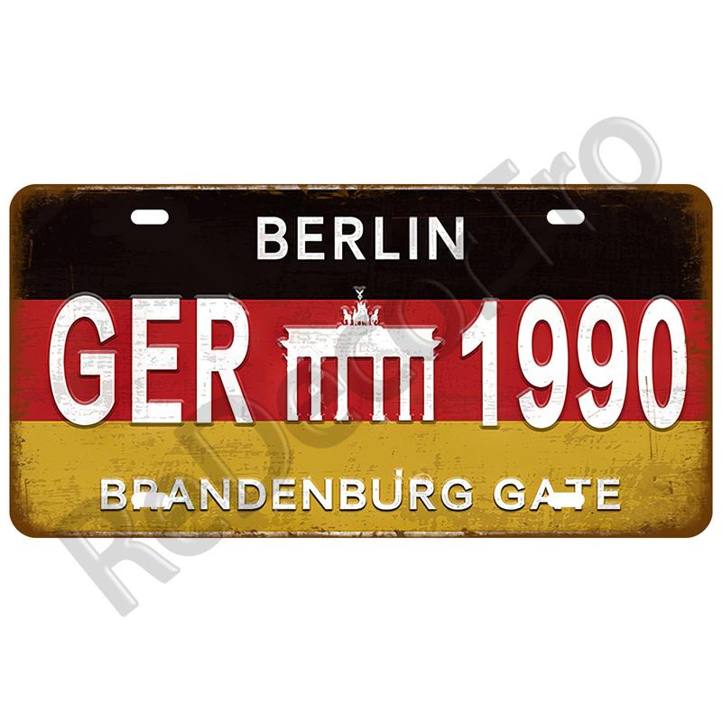 Retro Landmark Country Metal Sign Tinplates Plate Plaque Metal Vintage Tin Sign Home Decor For Man Cave Bar Pub Club Decoration