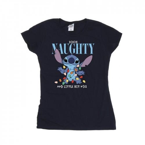 Disney Womens/Ladies Lilo & Stitch Naughty & Nice Cotton T-Shirt