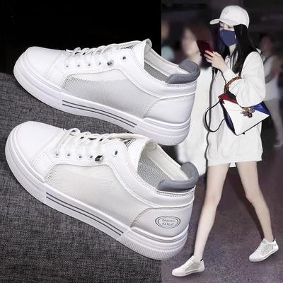 Женская обувь с полыми отверстиями. Маленькие белые туфли. Новинка 2023 года, летняя дышащая сетчатая поверхность. Легкая и удобная женская обувь на плоской подошве 100.