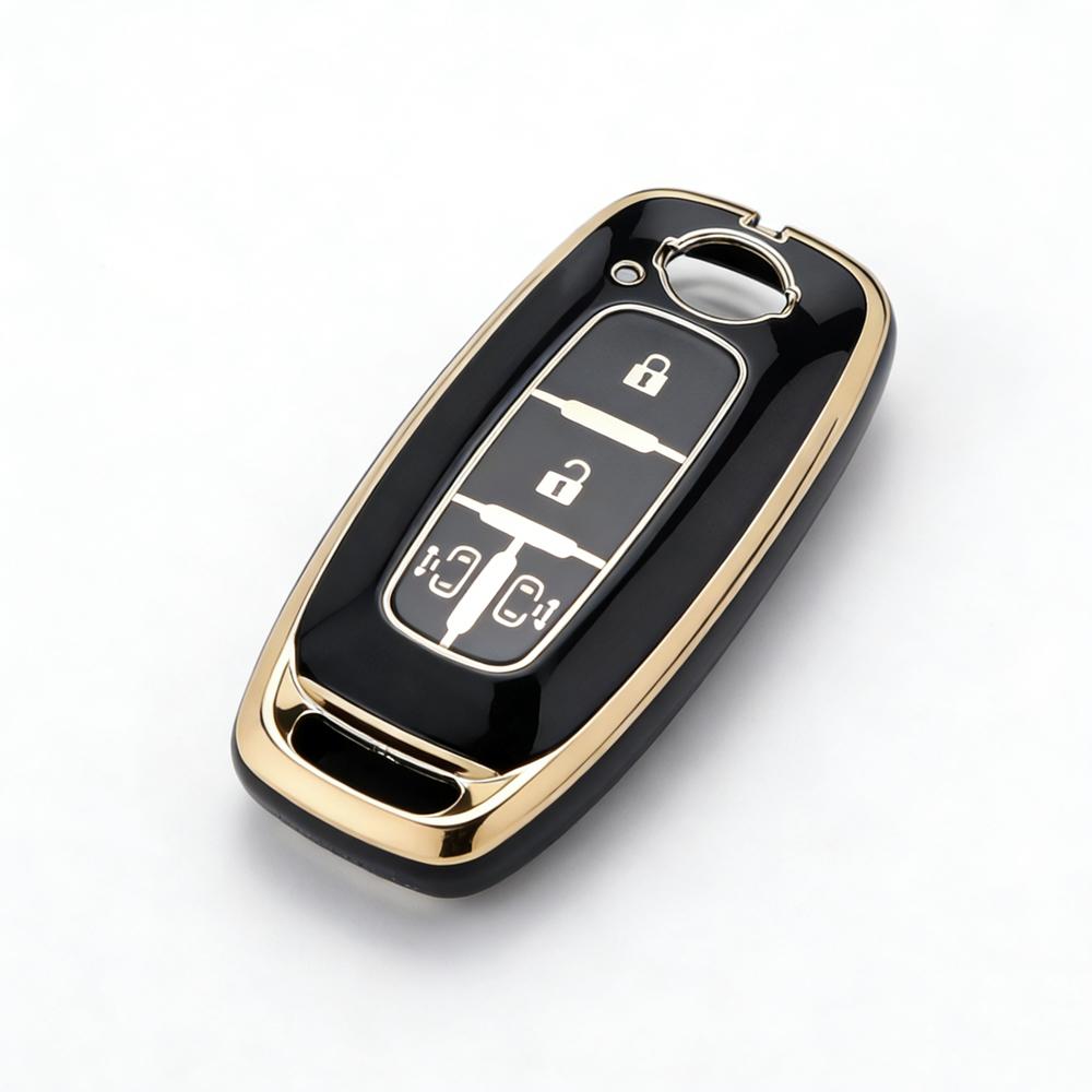Силиконовый чехол для ключа Nissan Rogue X-Trail T33 Qashqai J12 Kicks Ariya Altima Juke Bluebird Sylphy, 4 кнопки, защита от царапин, держатель для ключей