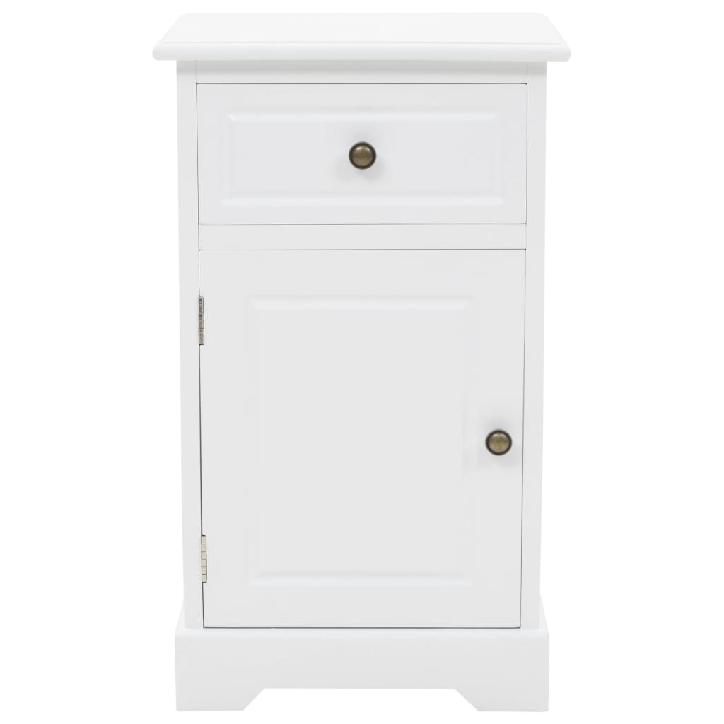 Nightstand MDF and Pine Wood 35 x 32 x 59 cm