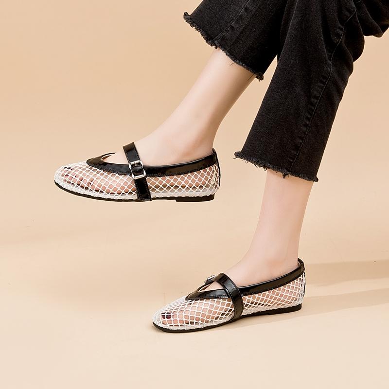 Женские сандалии в сетку, женские сандалии на плоской подошве, размер в сетку, весенне-летняя женская обувь