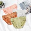 Women Seamless Panties Solid Color Breathable Underpants Mid-waist Briefs Girls Sexy Cute Underwear Briefs