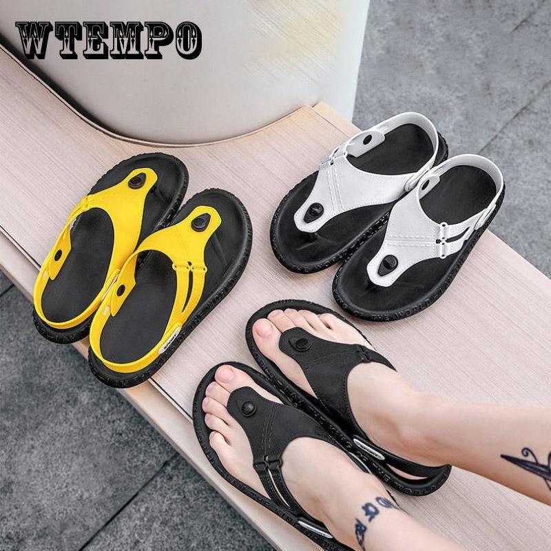 Men's Slippers Sandals Flip Flops Men's Bathroom Non-slip Sandals Slippers Beach Shoes