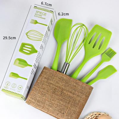 5 шт. Силиконовая кухонная утварь с антипригарным покрытием, кухонные принадлежности, набор, лопатка, венчики для взбивания яиц, силиконовая ручка, набор кухонных принадлежностей
