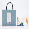 Auspicious Cloud & Crane Ceramic Tea Infuser Mug